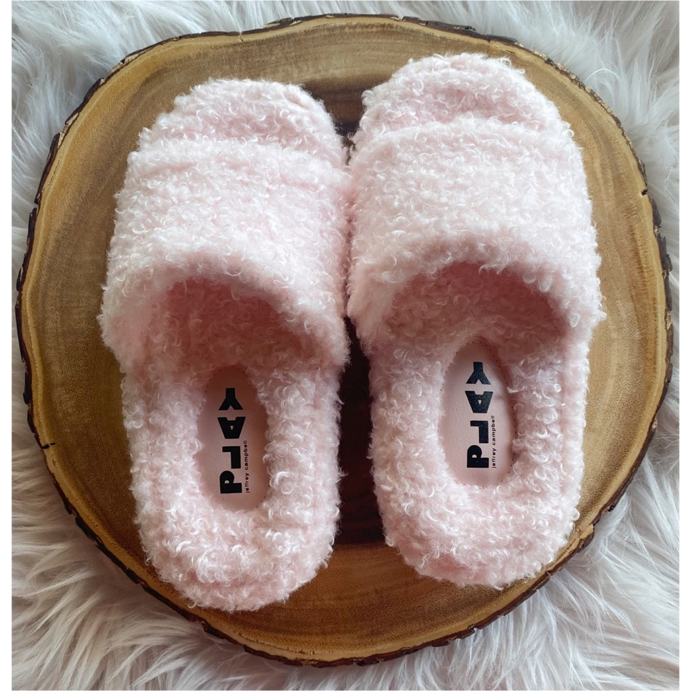 NIB Jeffrey Campbell Faux Fur Slide Slippers